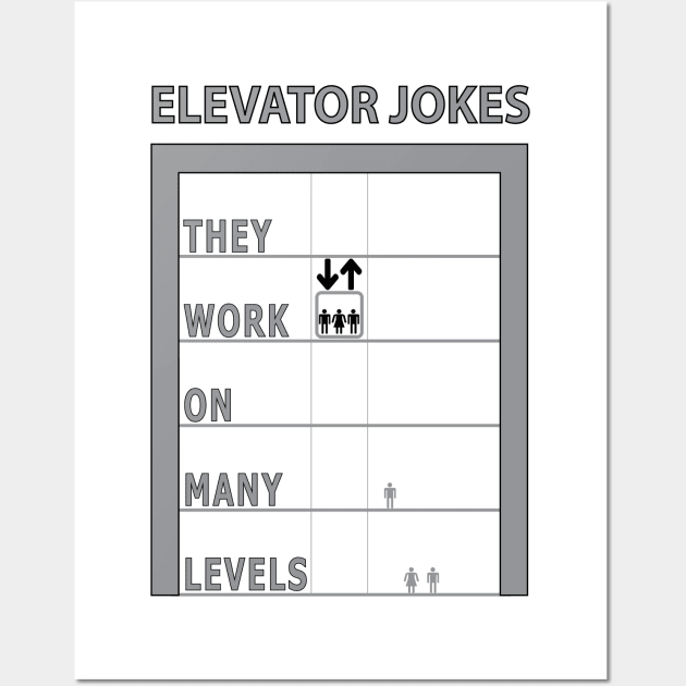 Elevator Jokes Wall Art by SnarkSharks